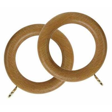 Rolls Woodline Curtain Rings for 35mm Curtain Poles (4 per pack)